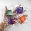 Squishy Stress Relief Cube with Soothing Swirl Design
