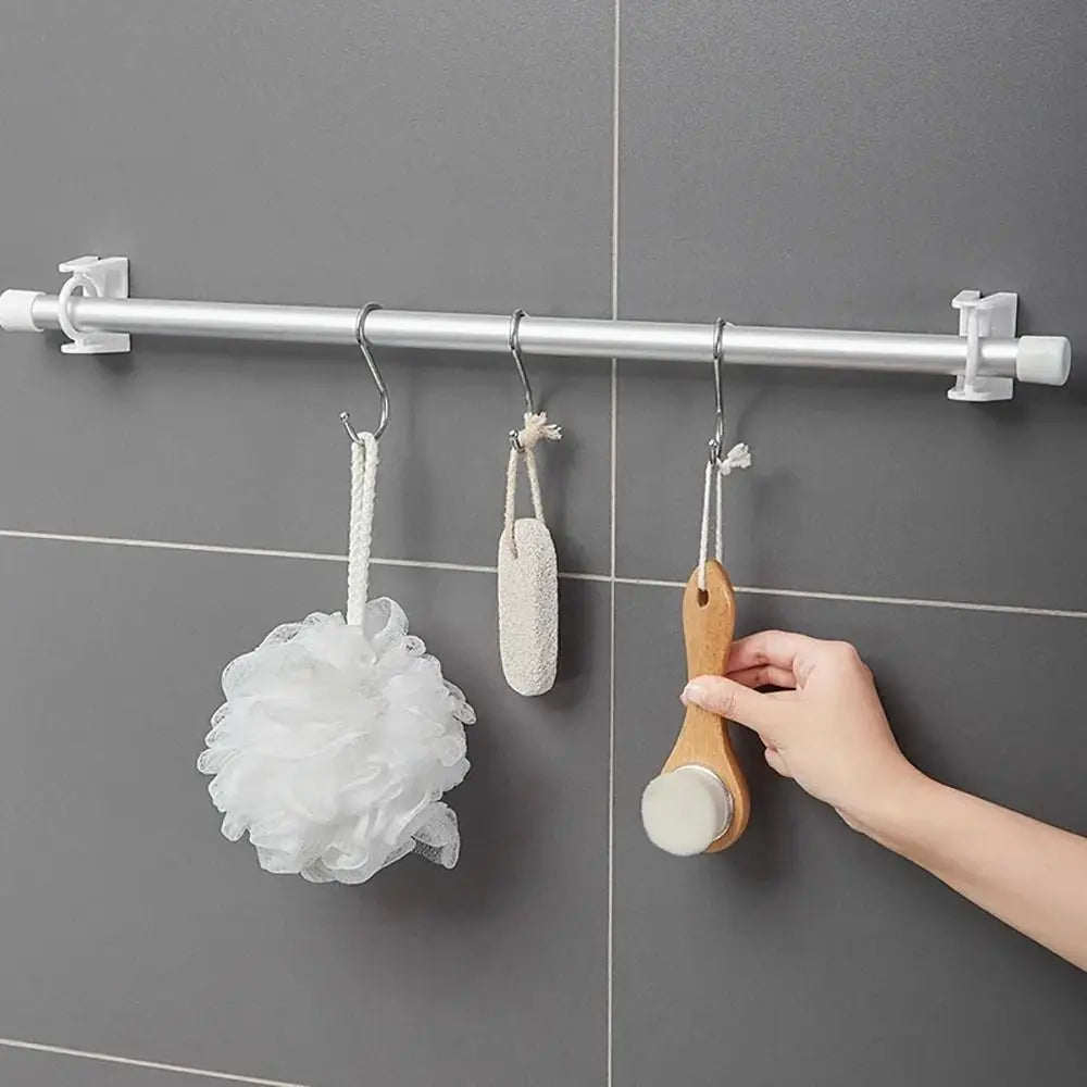 360° Rotatable Adhesive Curtain Rod Brackets (Set of 10)