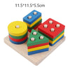 Montessori Wooden Shape Sorting Stacking Toy for Toddlers
