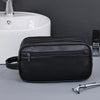 Premium PU Leather Double-Layer Toiletry Bag for Travel