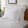 Ruffled Cotton Pillowcase with Elegant Ruffle Trim
