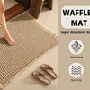 Waffle Textured Quick-Dry Bath Mat with Non-Slip Backing