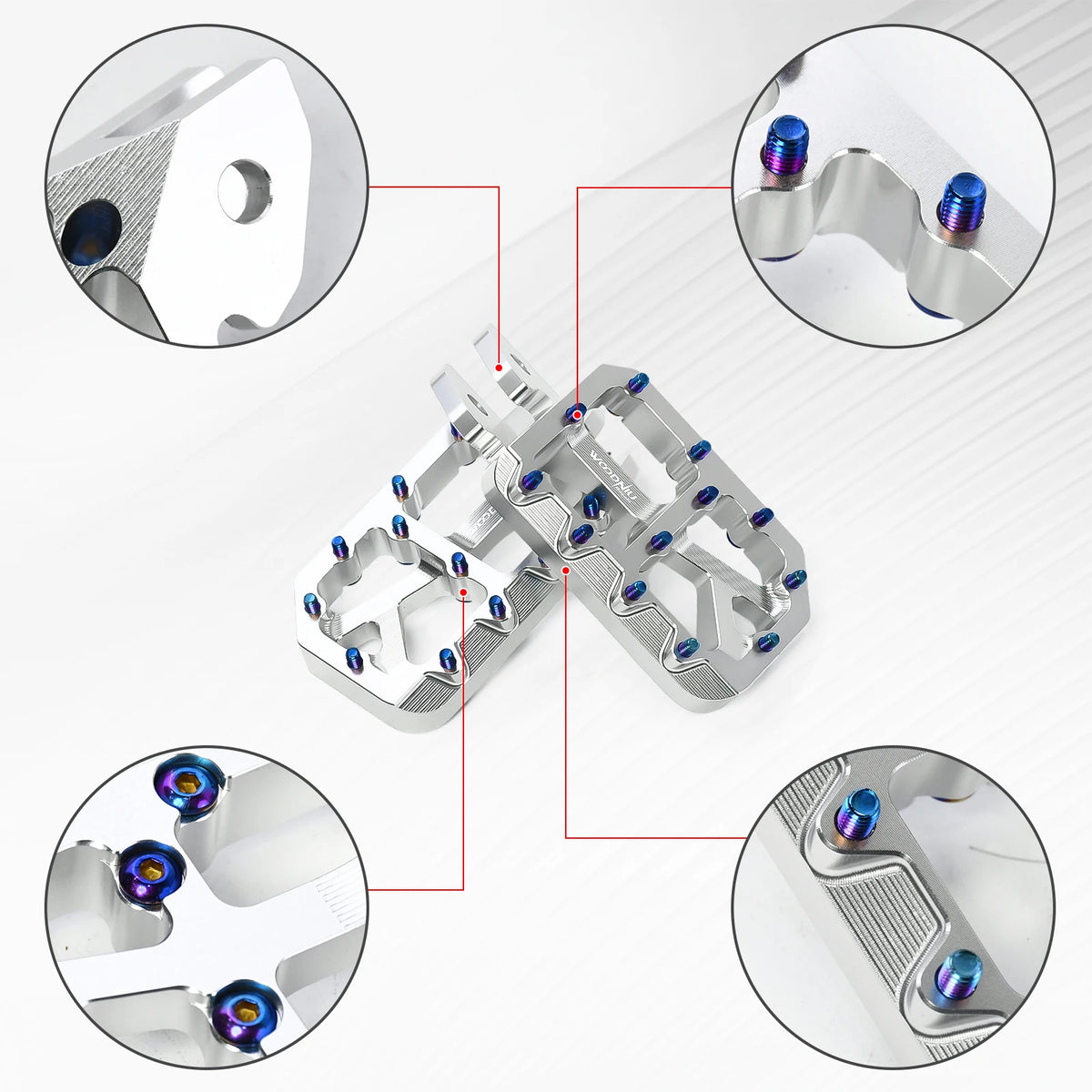 Aluminum Foot Pegs for Surron Light Bee X and Segway E-Bikes