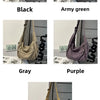 Cotton Canvas Crossbody Bag with Large Capacity