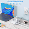 Regleta de Protección contra Sobretensiones con 6 Enchufes y Puertos USB
