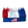 Bandeau Perruque en Fausse Fourrure avec Drapeau National