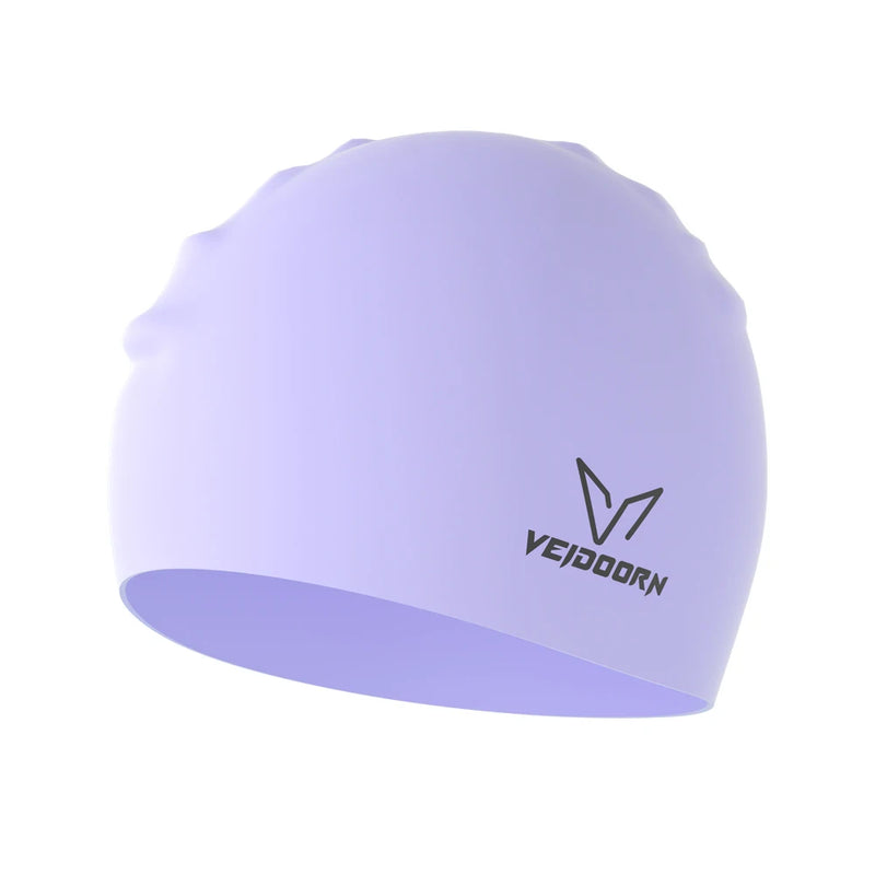 Bonnet de natation en silicone souple pour cheveux longs