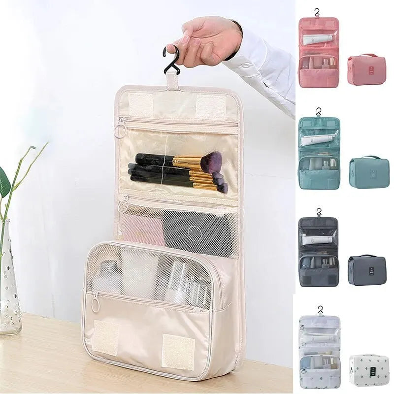 Aufhängbare Reise-Makeuptasche mit Nass- & Trockentrennung