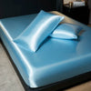 Luxury Satin Fitted Sheet Set with Pillowcases