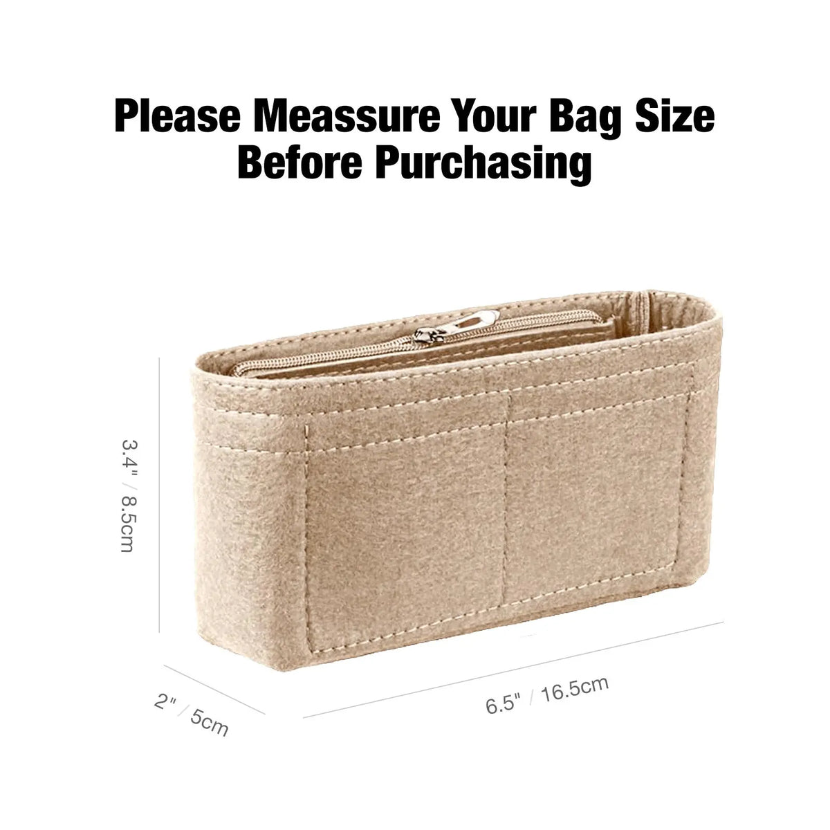 Felt Purse Organizer Insert for Small Handbags