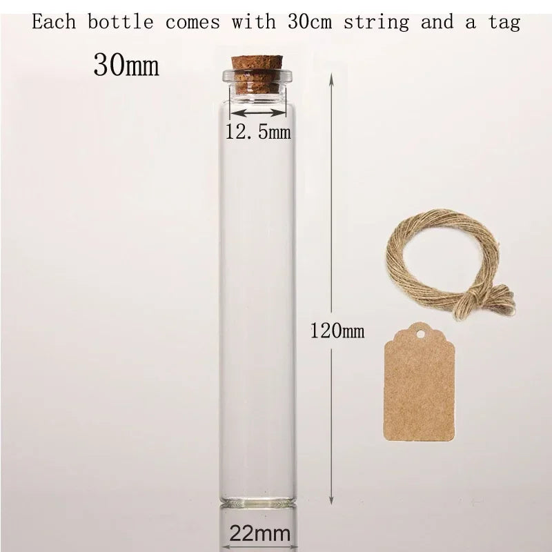 Mini Glass Bottles with Cork Stoppers for DIY Crafts and Gifting