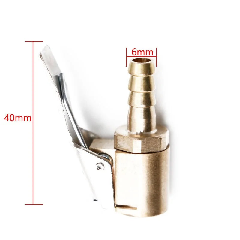 Brass Tire Inflator Valve Connector with Safety Relief