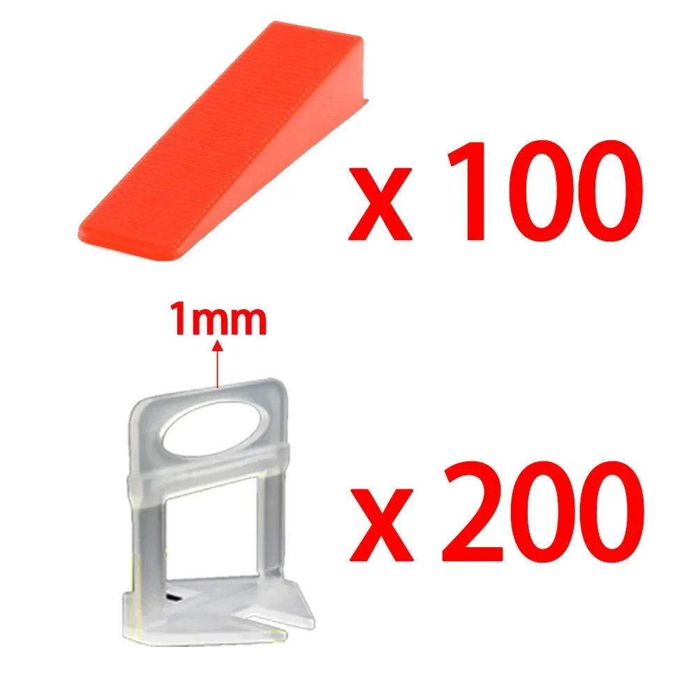 Tile Leveling System with Clips, Wedges & Pliers