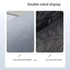 Double-sided display showing a crisp crystal velvet texture and a point plastic particle bottom.