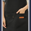 Canvas Cotton Cooking Apron with Adjustable Halter Neck and Large Pockets
