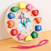 Wooden Shape & Number Sorting Clock Puzzle for Early Learning