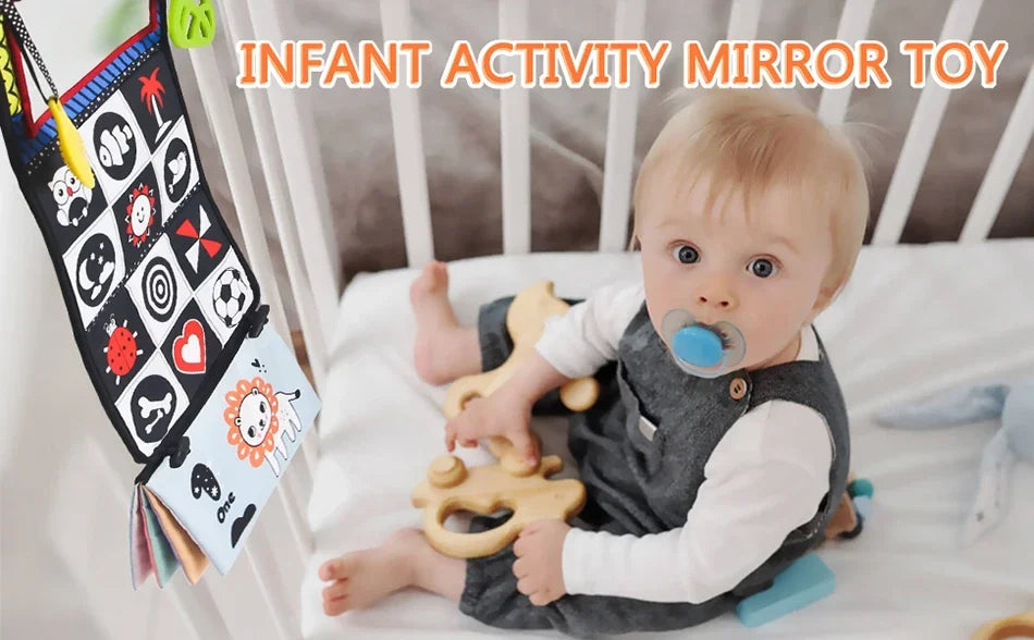 Soft Baby Cloth Book with Fun Mirror for Early Learning