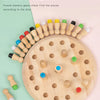 A wooden memory chess game featuring numerous wooden pieces arranged in a circular board.