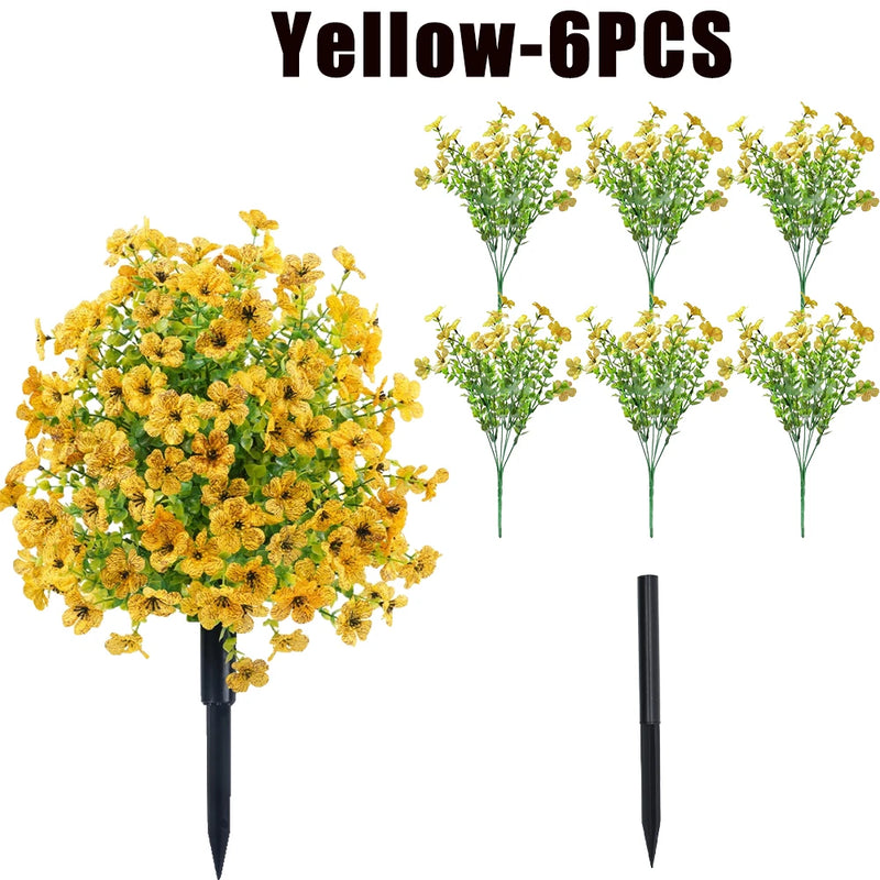 UV-Resistant Faux Orchid Branches for Indoor & Outdoor Decor