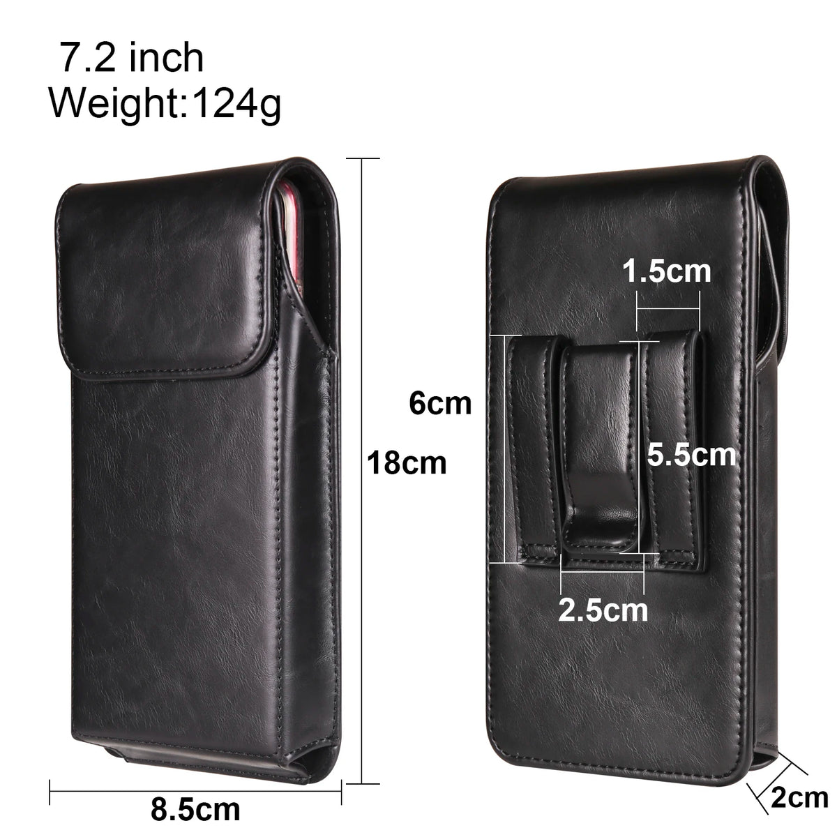 Genuine Leather Belt Clip Phone Holster for Men