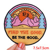 Encouraging Embroidered Iron-On Patches for Jackets, Jeans & Bags