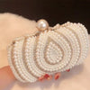 Luxury Pearl And Crystal Evening Clutch Purse