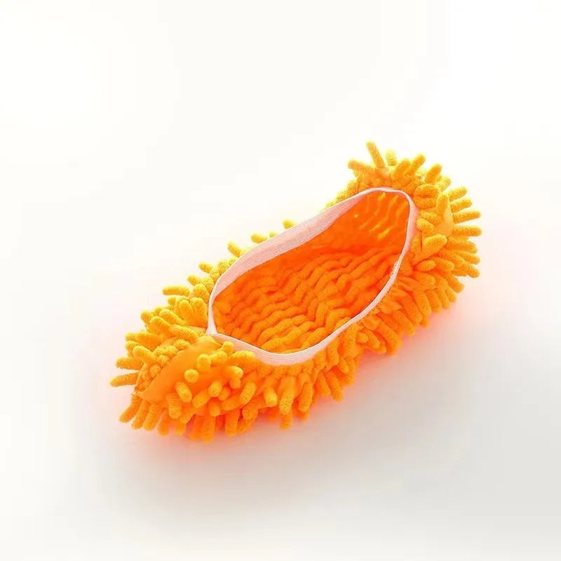 Chenille Dust Mop Slippers for Hands-Free Floor Cleaning