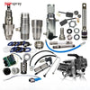 Airless sprayer pump plunger rod and valve repair kit with various components and tools