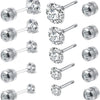 Double-Sided Cubic Zirconia Stud Earrings