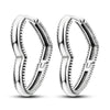 Sterling Silver Heart Wave Earrings