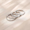 Dainty Gold-Plated Stacking Ring Set with Cubic Zirconia