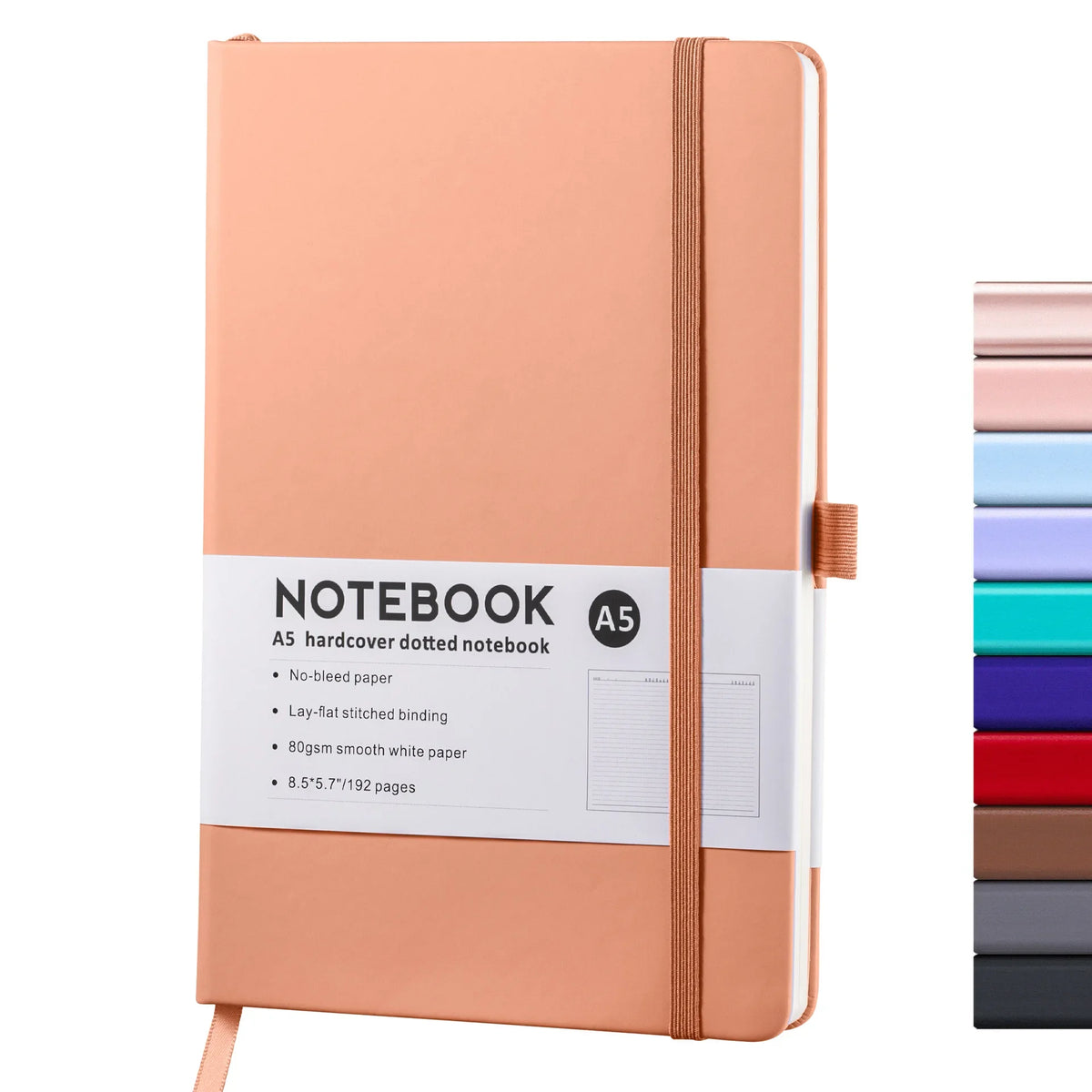 Premium PU Leather Hardcover Notebook with Elastic Closure