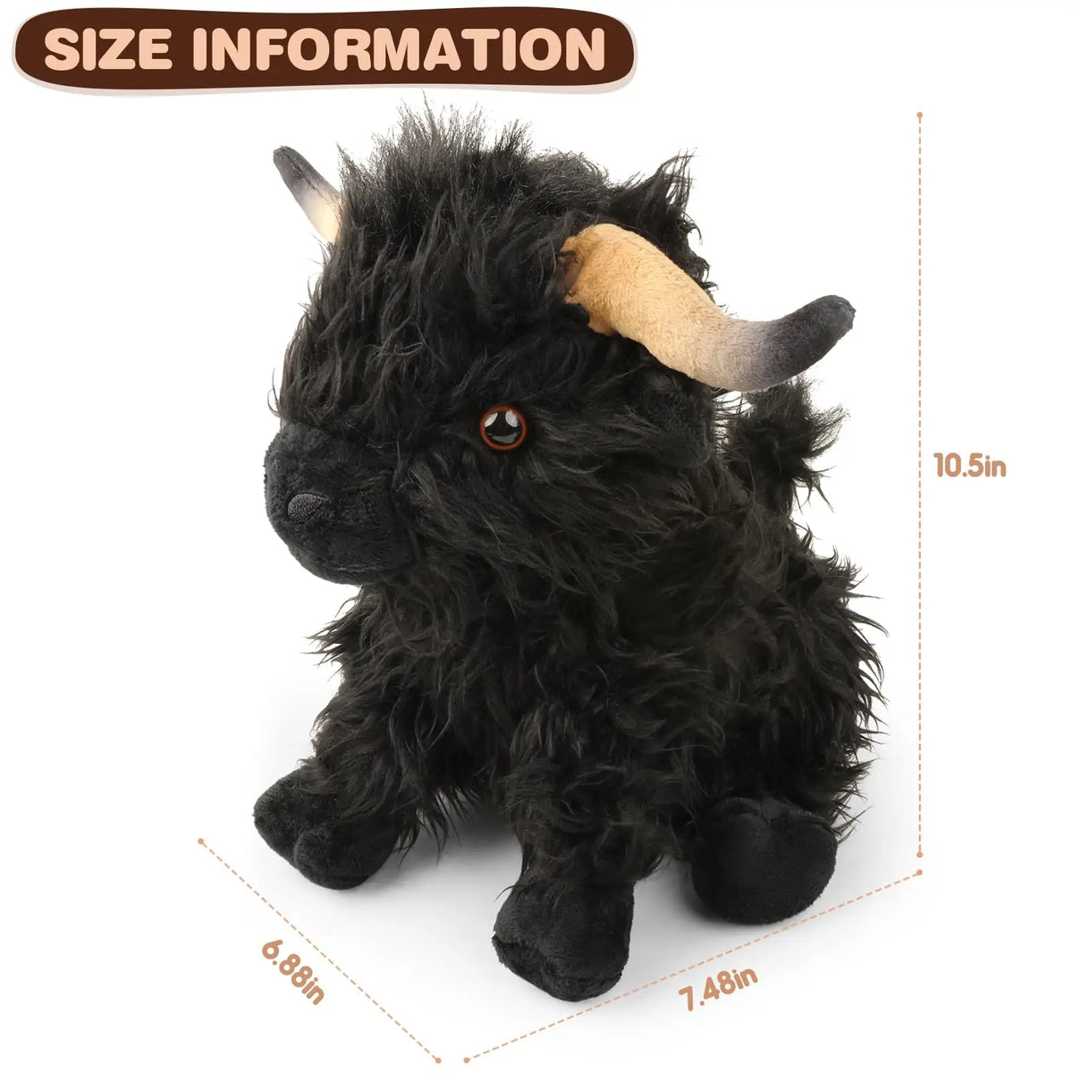 Adorable Highland Cow Plush Toy – Soft and Cuddly 25cm Companion