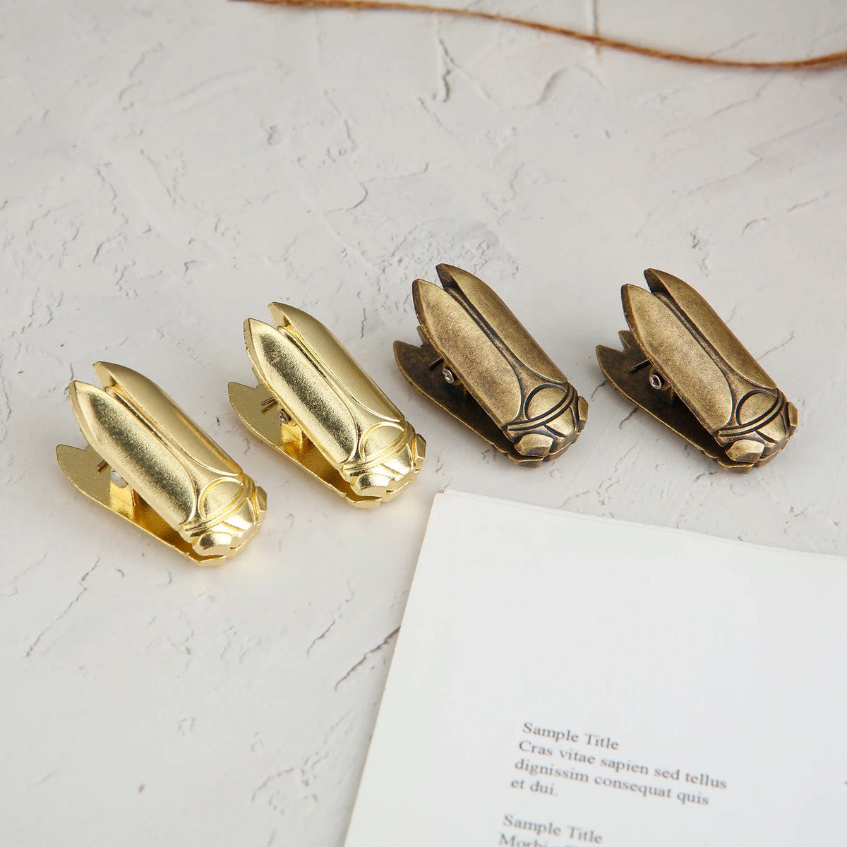 Decorative Metal Binder Clips for Documents