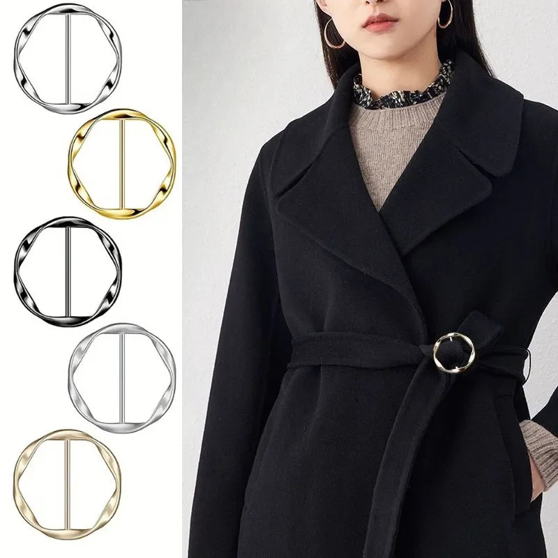 Metal Circle Scarf Ring and Clothing Clip