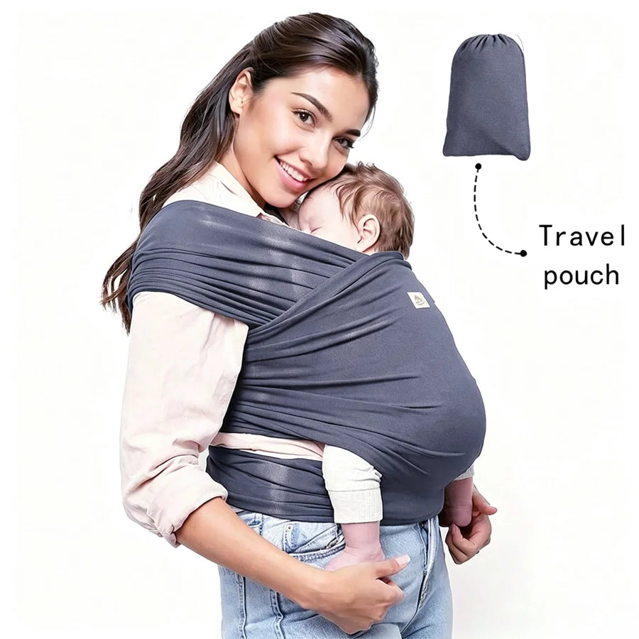 Knitted Fabric Baby Carrier for Front Carrying, Sleeping & On-the-Go Comfort