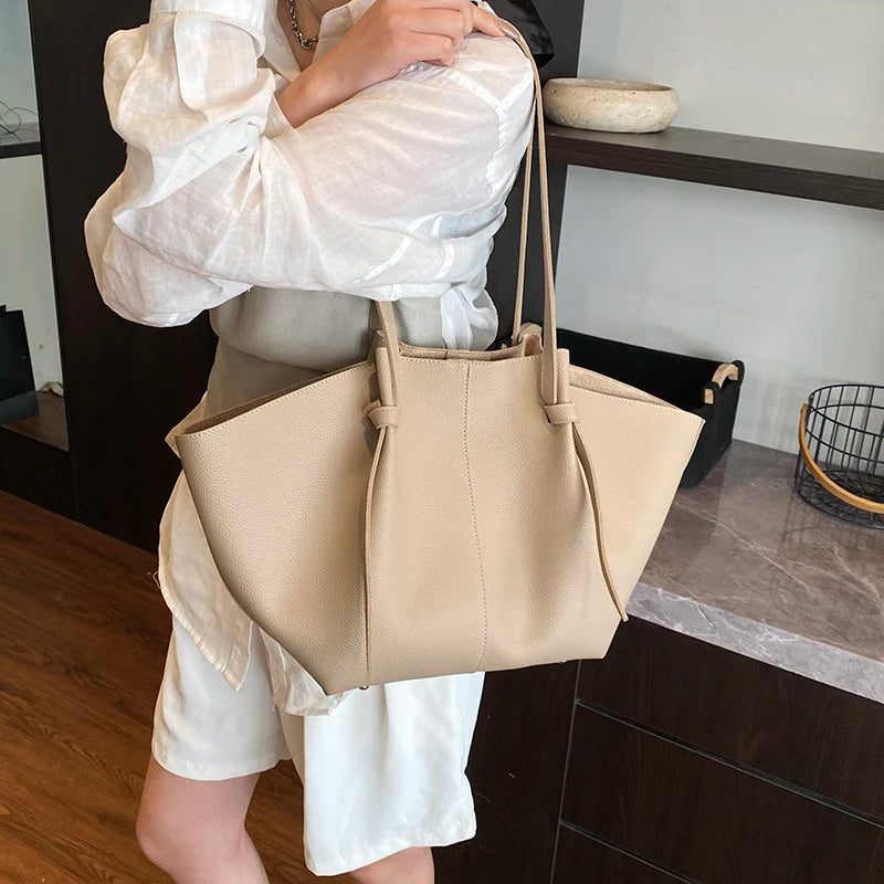 Soft PU Leather 2-in-1 Tote Bag Set for Women