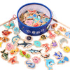 Montessori Wooden Magnetic Fishing Toy for Kids – Educational Marine Life Game