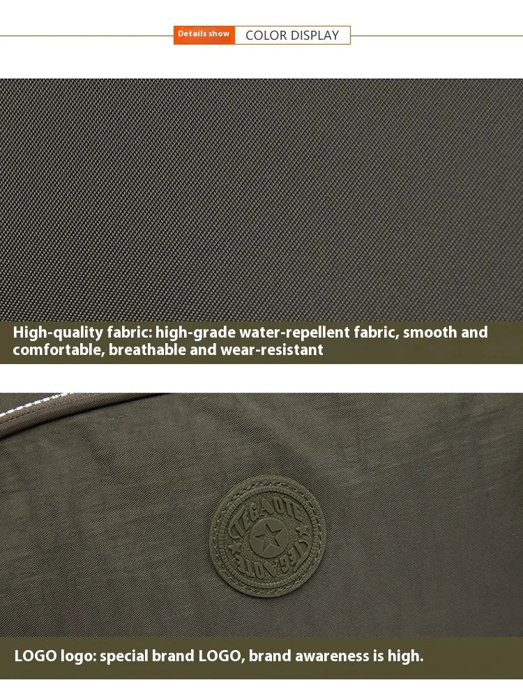Lightweight Nylon Travel Duffle Bag for Women