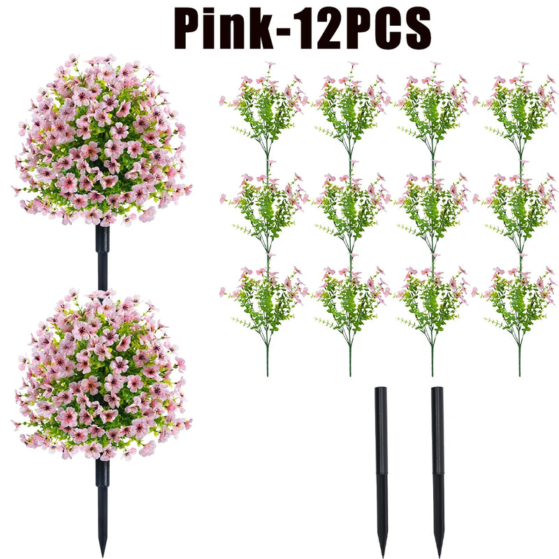 UV-Resistant Faux Orchid Branches for Indoor & Outdoor Decor