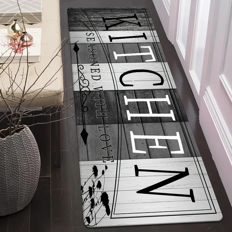 Washable Non-Slip Kitchen Runner Mat for Home Entryway and Laundry