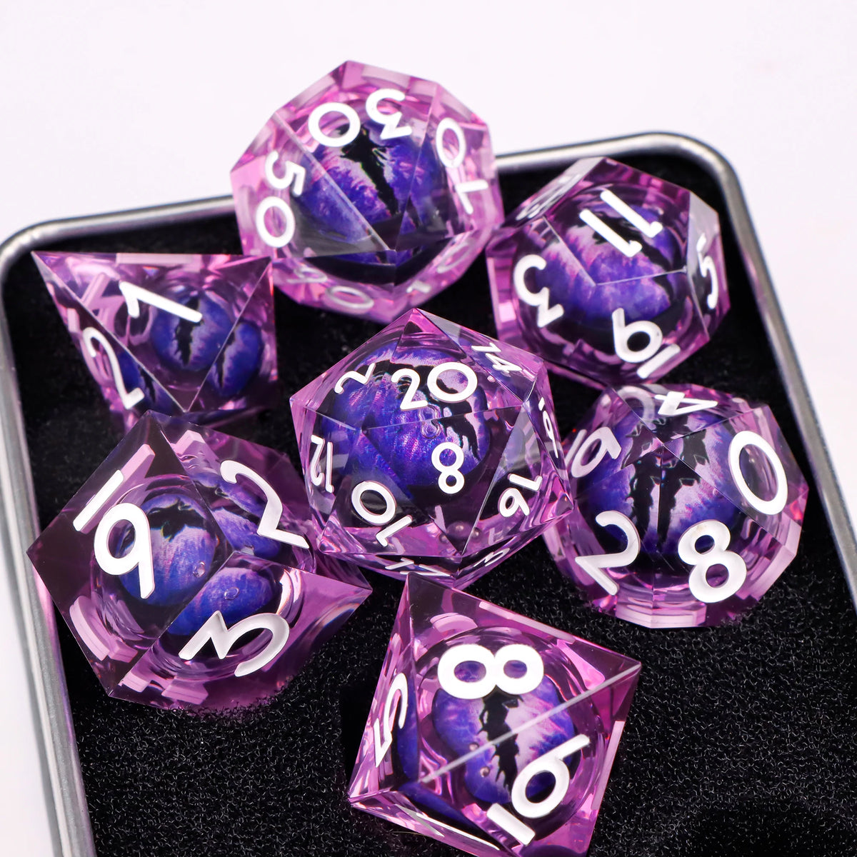 Beholder's Eye Sharp Edge Resin Dice Set for D&D