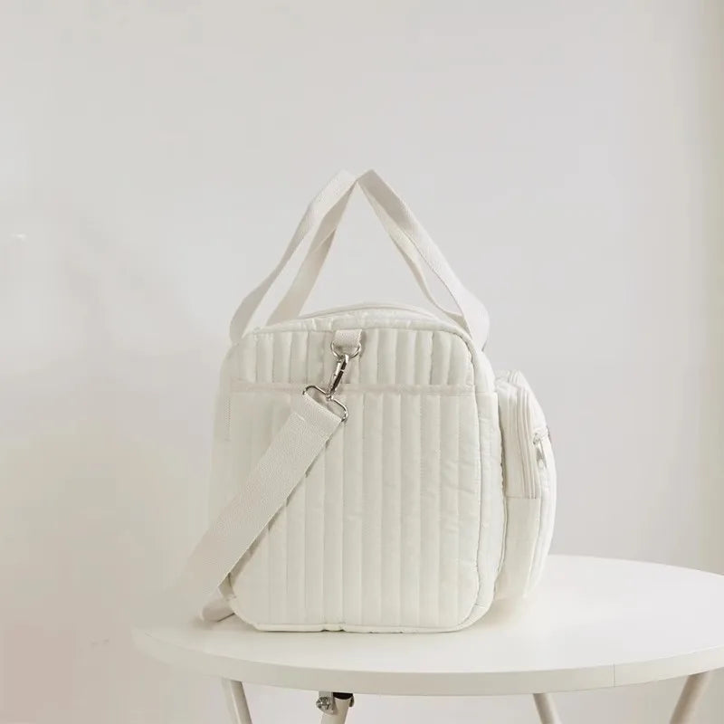 Charming Bear Embroidery Diaper Bag for Modern Parents