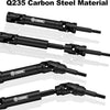 Set of black Q235 carbon steel drive shafts for heavy-duty RC trucks