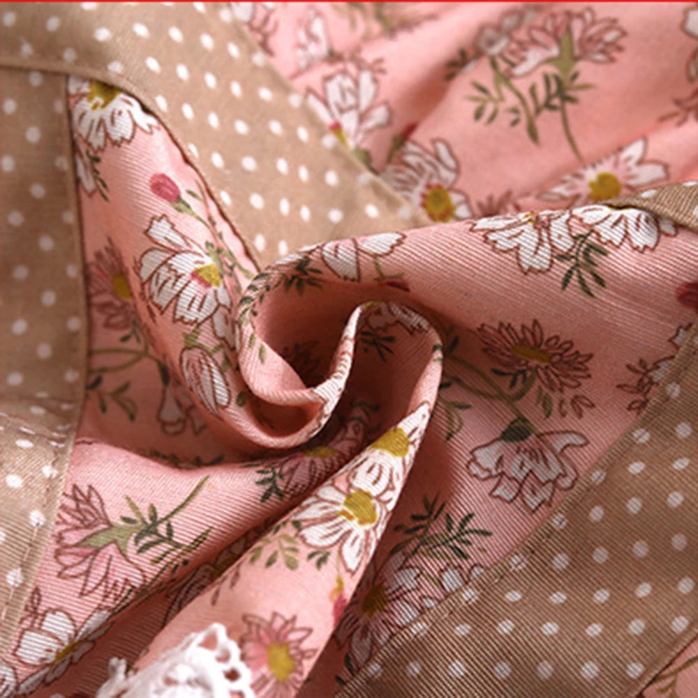 Women's Floral Kitchen Apron with Pocket & Adjustable Strap