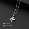 Initial Letter Pendant Necklace with Stainless Steel Chain
