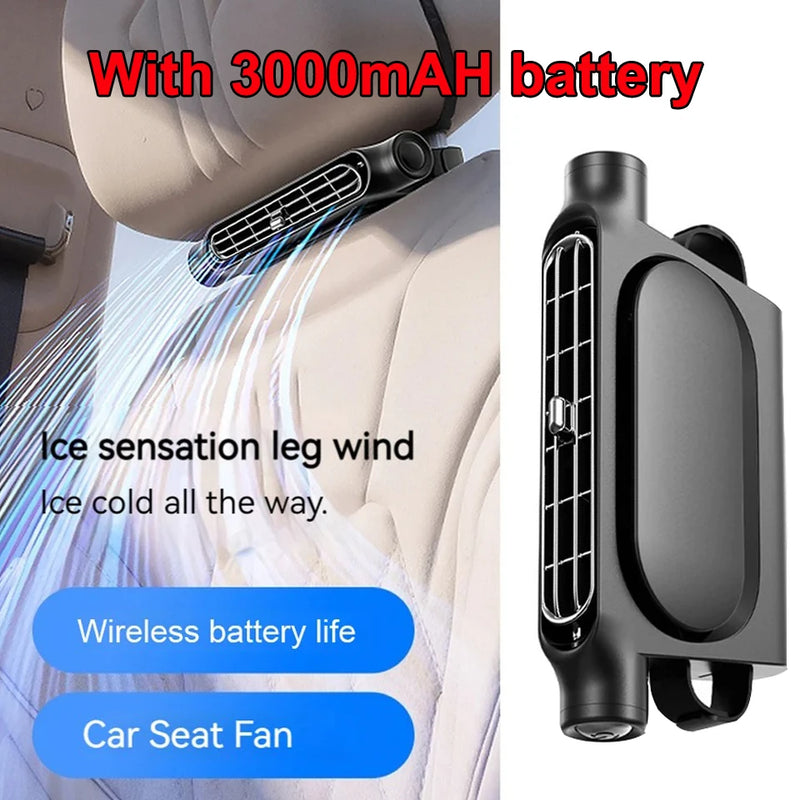 Car Headrest Fan with 3-Speed Settings