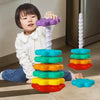 Montessori Rainbow Stacking Tower with Spinning Rings