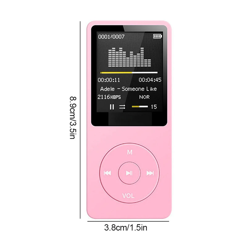Compact Digital MP3 Player with Lossless Audio & FM Radio