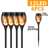 Solar-Powered Flickering Flame Torch Lights
